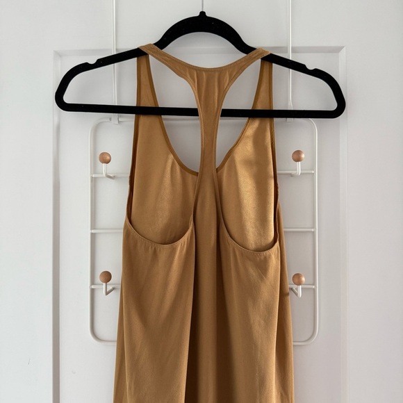 Aritzia Wilfred golden yellow Colonne midi racer back tank dress - size XS - Picture 8 of 8